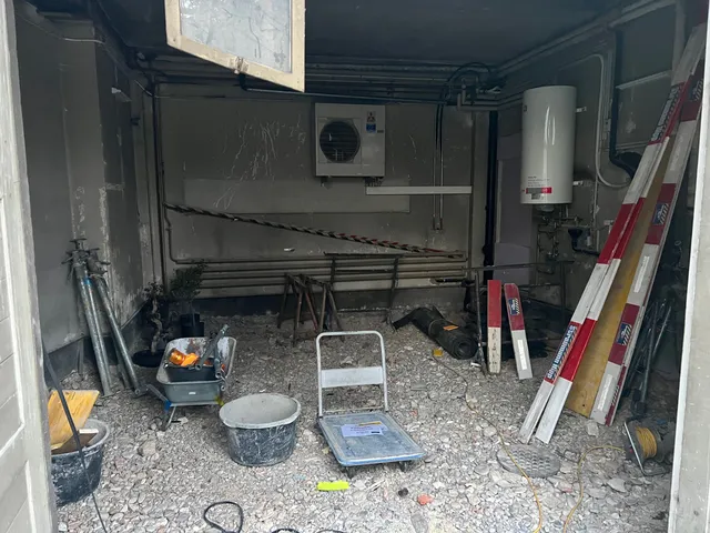 Der Barraum vor dem Umbau, noch im Rohzustand